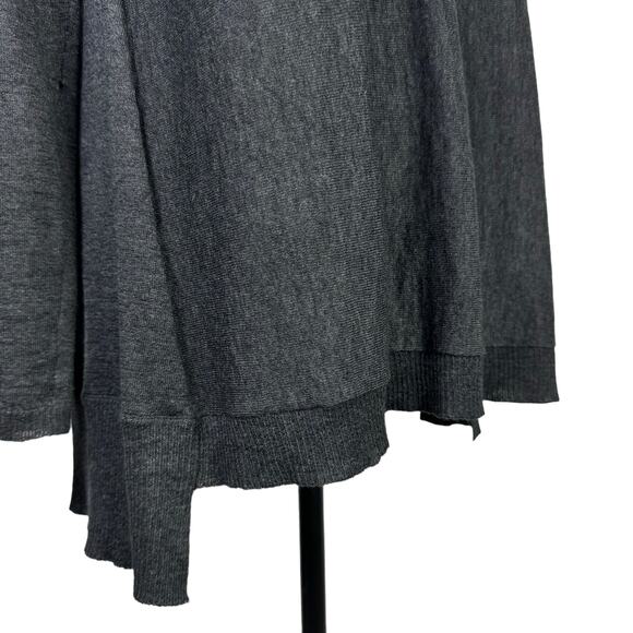 Eileen Fisher Charcoal Gray Merino Wool Alpaca Blend Lightweight Knit Sweater - Picture 7 of 10